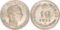 10 kr. 1865 V          "R"
