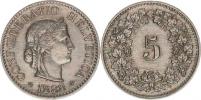 5 Rappen 1888 B       "R"