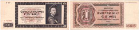 500 Koruna 1942 - 1.vyd.- série D