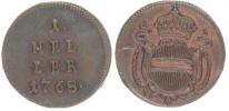 Cu Haléř 1768