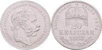 20 Krejcar 1868 KB - dlouhý opis