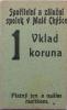Malá Chýška spořitelní a záložní spolek - 1 K. b.l. (1914)