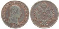 Cu 1/2 Krejcar 1800 A