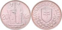 20 Koruna 1941 - jednoduchý kříž na rotundě (Ag500)