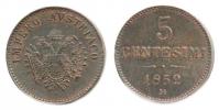 5 Centesimi 1852 M