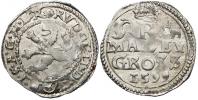 Malý groš 1599 K. Hora - Dominig. HN-8, opis 7a (.D.G - R.I.)
