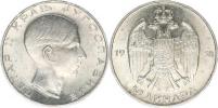 50 Dinara 1938            KM 24        Ag 750  15 g