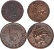 2 Senti 1934; +5 Senti 1931 (lak.)          KM 15