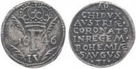 Ferdinand IV. - malý korunovační peníz 1646