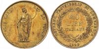 40 Lira 1848 M - stojící Italie