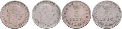 5 Krejcar 1859 A (1/0)