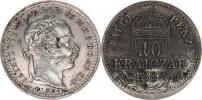 10 kr. 1888 KB     "R"_v Rv tmavá patina