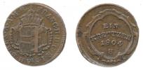 1 kr. 1804 H        "R"_mír. exc. ražba