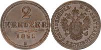 2 kr. 1851 B "sbírkový"