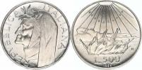 500 Lire 1965 R - Dante            KM 100   Ag 835   11