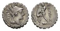C. Poblicius Q. f.  Denarius serratus circa 80