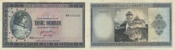 1000 Kčs b.l. (1945) sér. BH   neperf.    Baj.76