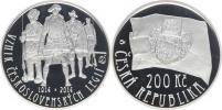 200 Kč 2014 - 100. výr. založení čsl. legií          kapsle