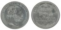 20 Krejcar 1870 KB - květinka v opisu na aversu - novoražba
