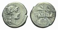 Cn. Calpurnius  Denarius circa 189-180