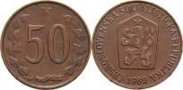 50 Haléř 1969 - bez teček po stranách letopočtu -