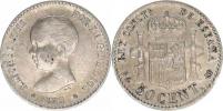 50 Centimos 1892(92) PG-M       KM 690     Ag 835  2