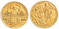 3 dukátová medaile, 100.výročí úmrtí sv. Václava, 9,99 g, sig. Španiel