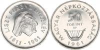 50 Forint 1961 - Ferenc Liszt        KM 559     Ag 750  19