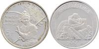 5 Yuan 1997 - Velká zeď / muž s praporem