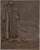 Vltava a Praha - AE jednostranná plaketa b.l. (1902)
