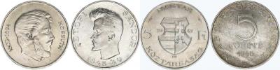 5 Forint 1947 - Kossuth        KM 534a      Ag 500  12 g