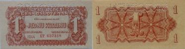 ČSR korunové poukázky a kolkované bankovky na Slovensku 1944-45