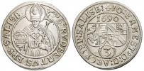 Jan Arnošt Thunn (1687-1709). 3 krejcar 1690. Šm.-46-B-15