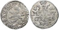 Malý groš 1601 K. Hora - Špís. HN-12b, opis 7a (.D.G - R.I.). zcela n. nedor. střed na rubu
