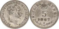5 kr. 1867 A       "RR"_2x  ryska