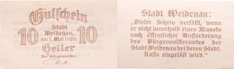 Vidnava (Weidenau) - 10 Heller 1.5.1920