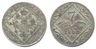 7 Krejcar 1802 G - dr.st. přeražby z 12 Krejcaru 1795