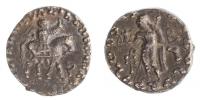 Baktrie,Indo Skytové,Azes II.35př.n.l.-5n.l. Drachma L:král na koni R:Zeus 2.413g BMC.19