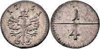 Bilonový 1/4 Krejcar 1751