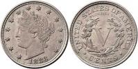 5 Cent 1883 (CuNi) - hlava Liberty