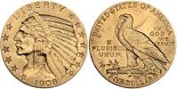 5 Dolar 1908 - hlava Liberty