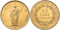 40 Lira 1848 M - stojící Italie