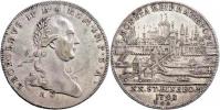 1/2 Tolar 1791 K/GCB - Leopold II. / pohled na město