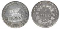 5 Lire 1848 V - BENEDITE    "R"       Nov. 37a_vlas. rys.