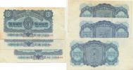 3 Kčs 1953 sér. ZB - čísl. 6a  3x m. dír; + sér. KN - čísl. 2c  neperf.;  +3 Kčs 1961 sér. TU  neperf.     Baj. 87a