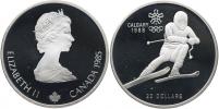 20 Dolar 1985 - Calgary 1988 / sjezdové lyžování