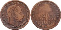 20 Krejcar 1869 GYF - dlouhý opis - falzum ke škodě
