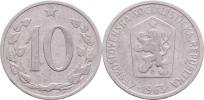 10 Haléř 1963 - s tečkama po stranách letopočtu -