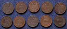Mince (10 ks), 2 Hellers - 1895, 1899, 1900, 1901, 1903, 1904, 1905, 1910, 2 Fillers - 1893KB, 1898KB, 