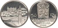50 Kčs 1986 - Bratislava    náhradní orig. balení ČNB